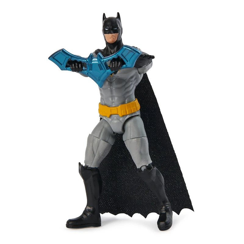 DC Comics, Figurine articulée Rebirth Batman avec 2 accessoires mystère, 10 cm