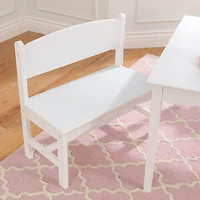 La Table Nantucket avec son Banc et Ses 2 Chaises - Blanche