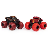 Monster Jam, Monster trucks Captain's Curse vs Crushstation officiels qui changent de couleur en métal moulé, échelle 1:64