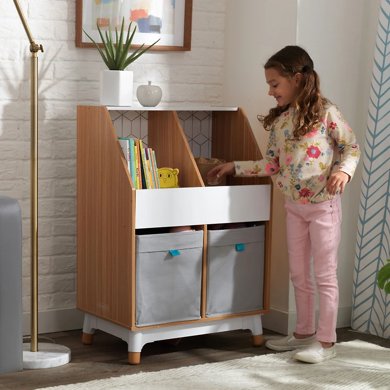 Meuble avec bacs de rangement Mid-Century Kid