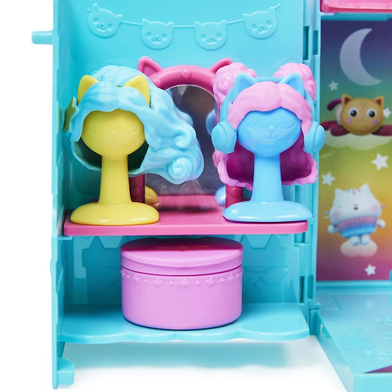 Gabby's Dollhouse, Coffret de jeu transportable Dressing arc-en-ciel avec poupée Gabby