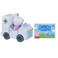 Peppa Pig Mini-véhicule, jouet préscolaire avec figurine fixe à l'intérieur (Ambulance avec Suzy Sheep)
