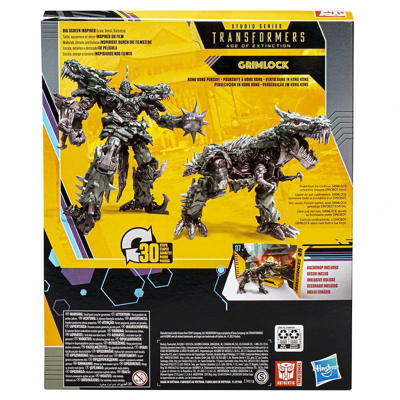 Transformers Generations Studio Series Buzzworthy Bumblebee 07BB, figurine Grimlock classe Leader de 21,5 cm - Notre exclusivité