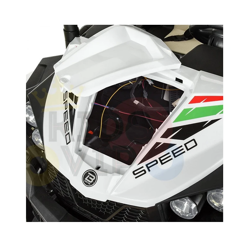 KidsVip 24V Enfants et Tout-Petits UTV Viper 4x4 Voiture Eléctrique avec Commande à Distance - Blanc - Édition anglaise