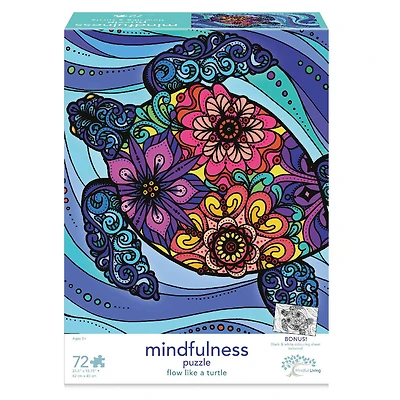 Mindful Living Kids 72 pc. Puzzle - Flow like a Turtle - Édition anglaise