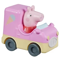 Peppa Pig Petits véhicules, Candy Cat dans un camion de crème glacée, véhicule avec roues mobiles