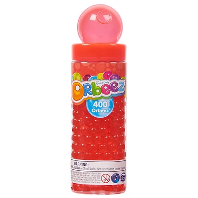 Orbeez Tubes, 400 billes Orbeez gonflées rouges, cuillère et boîte de transport, jouets sensoriels
