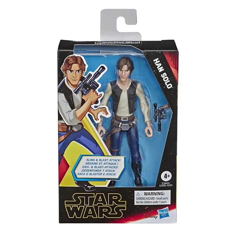 Star Wars Galaxy of Adventures Han Solo with Fun Blaster Feature