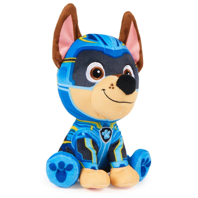 PAW Patrol : La Super Patrouille le film, Peluche Chase Super Patrouille de 17 cm, animaux en peluche haut de gamme
