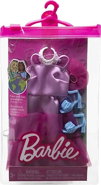 Barbie- Coffret Tenue - Robe de soirée satinée à volants et access.