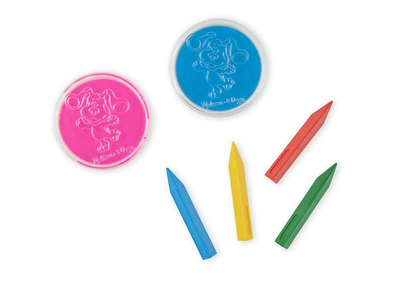 Blue's Clues and Vous! Jeu d'activités tampons à poignée en bois