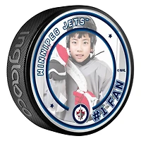 Rondelle des Jets de Winnipeg de la LNH avec insert photo en acrylique