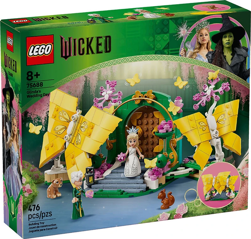 LEGO Wicked Le Mariage de Glinda, Ensemble, Jouet de Papillon qui Inspire des Activités de Jeux de Rôle pour les Enfants 75688