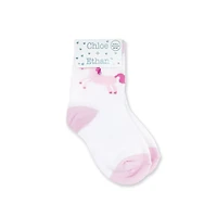 Chloe + Ethan - Toddler Socks, White Unicorn