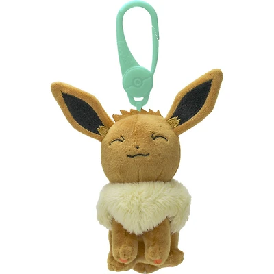 Peluche Pokémon à pince - tête d'Évoli (Eevee)