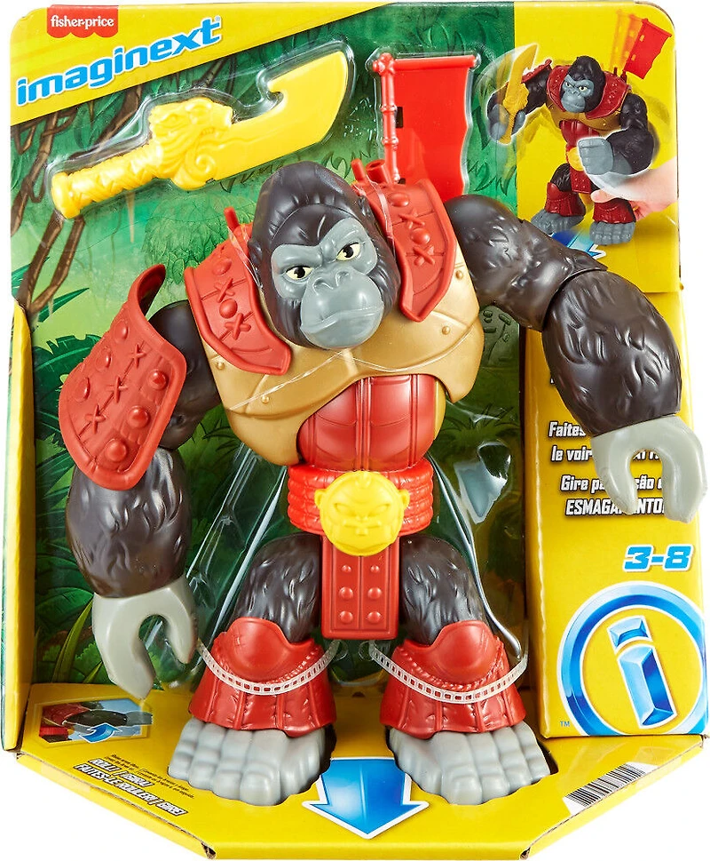 Fisher-Price Imaginext Silverback Gorilla Smash Punching Action Figure