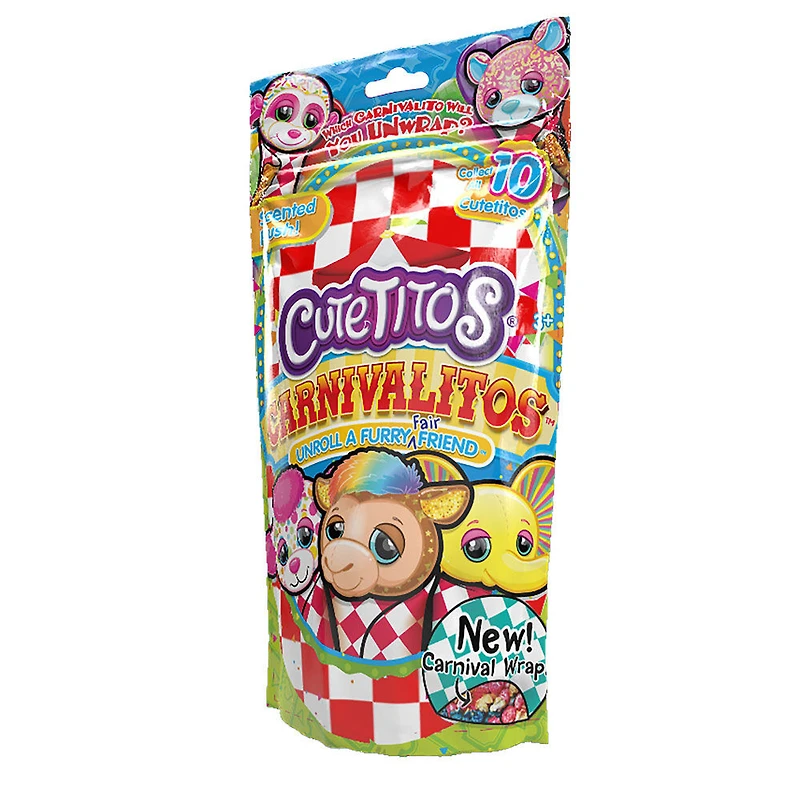NOUVEAU THÈME DE CARNAVAL - PARFUM Cutetitos Carnivalitos - Animaux en peluche surprise - Peluche de carnaval à collectionner - Série 1
