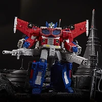Transformers Generations War for Cybertron : Siege, figurine de classe leader Optimus Prime Amélioration galactique WFC-S40.