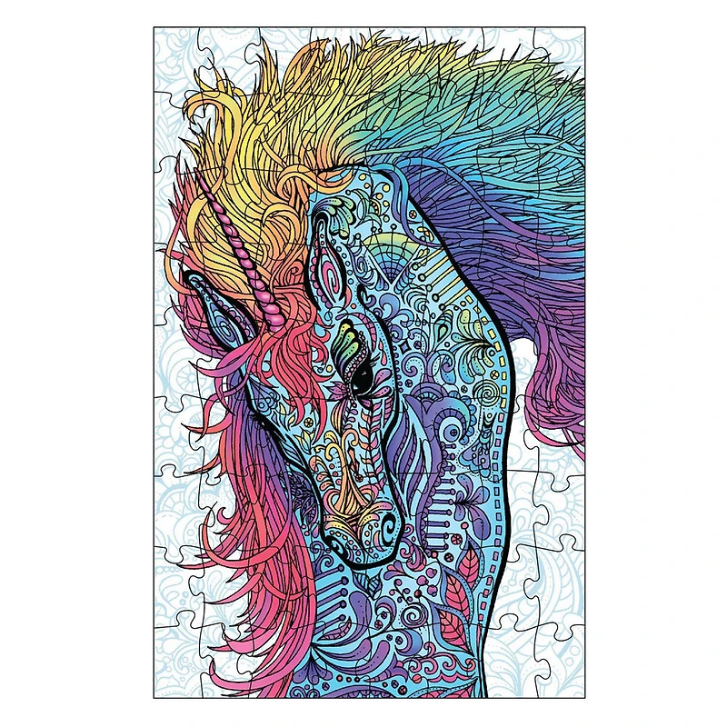 Mindful Living Kids 72 pc. Puzzle - Brave as a Unicorn - English Edition