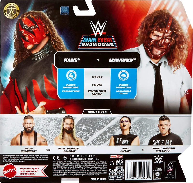 WWE Main Event Showdown Mankind & Kane 2-Pack