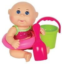 Poupée Bout d'chou Petit nouveau-né de luxe (heure de la plage) - maillot melon d'eau, yeux bleus