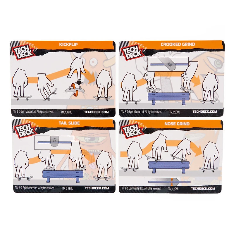 Tech Deck, Toy Machine Versus Series, Coffret de 2 fingerboards à collectionner et obstacle