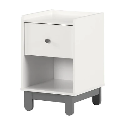 Bebble Table de chevet Gris clair et Blanc