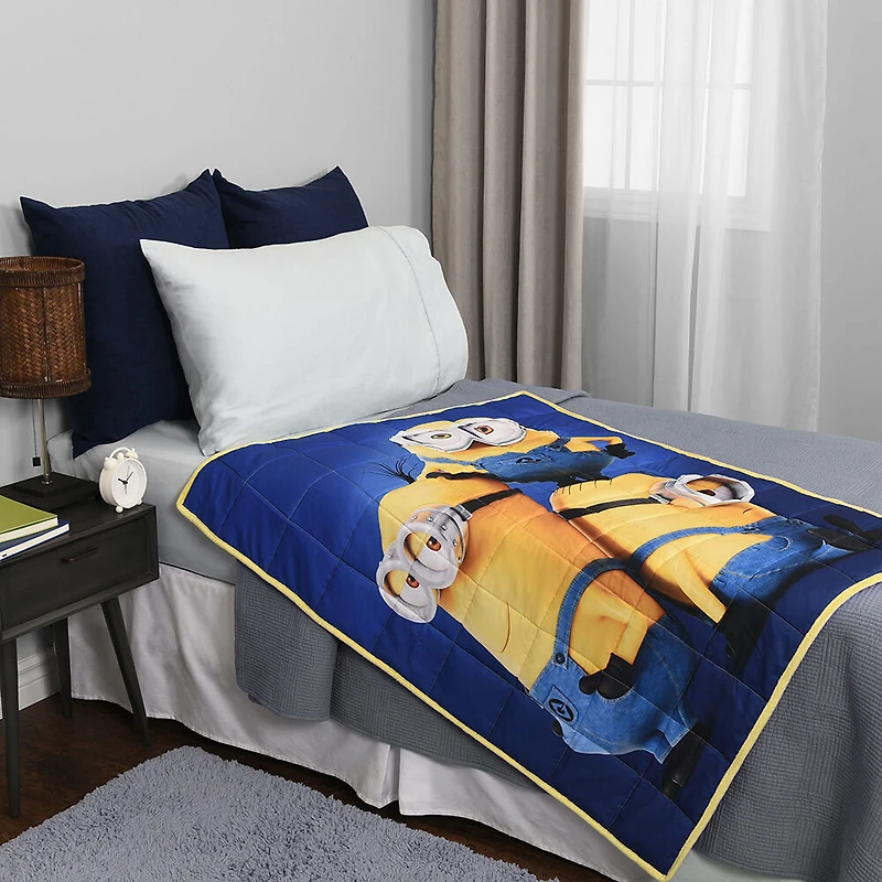 Couverture lestée pour enfants Minions Détestable Moi (36 x 48 pouces), 5 lbs