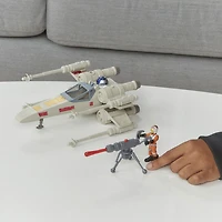 Star Wars Mission Fleet, Luke Skywalker et chasseur X-wing, classe stellaire, figurine de 6 cm avec véhicule
