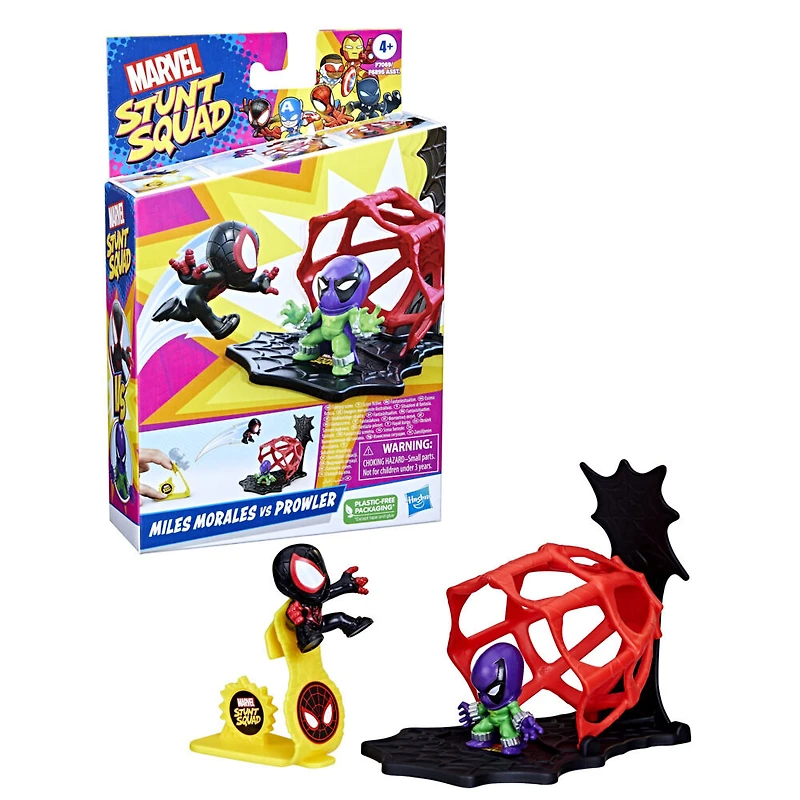 Marvel Stunt Squad, Miles Morales contre Prowler, coffret de figurines de 3,5 cm