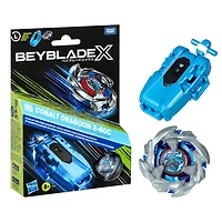 Beyblade X Cobalt Dragoon 2-60C Deluxe Left-Spin String Launcher Set
