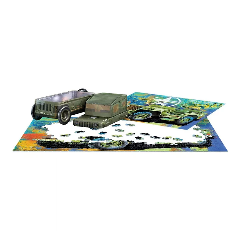 EuroGraphics - The Jeep Army Truck Collectible Shaped Tin Puzzle Jigsaw Puzzle - 550pc