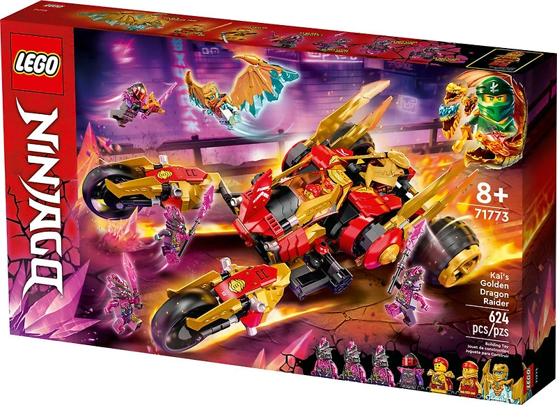 LEGO NINJAGO Le véhicule d'assaut dragon d'or de Kai 71773 Ensemble de construction (624 pièces)