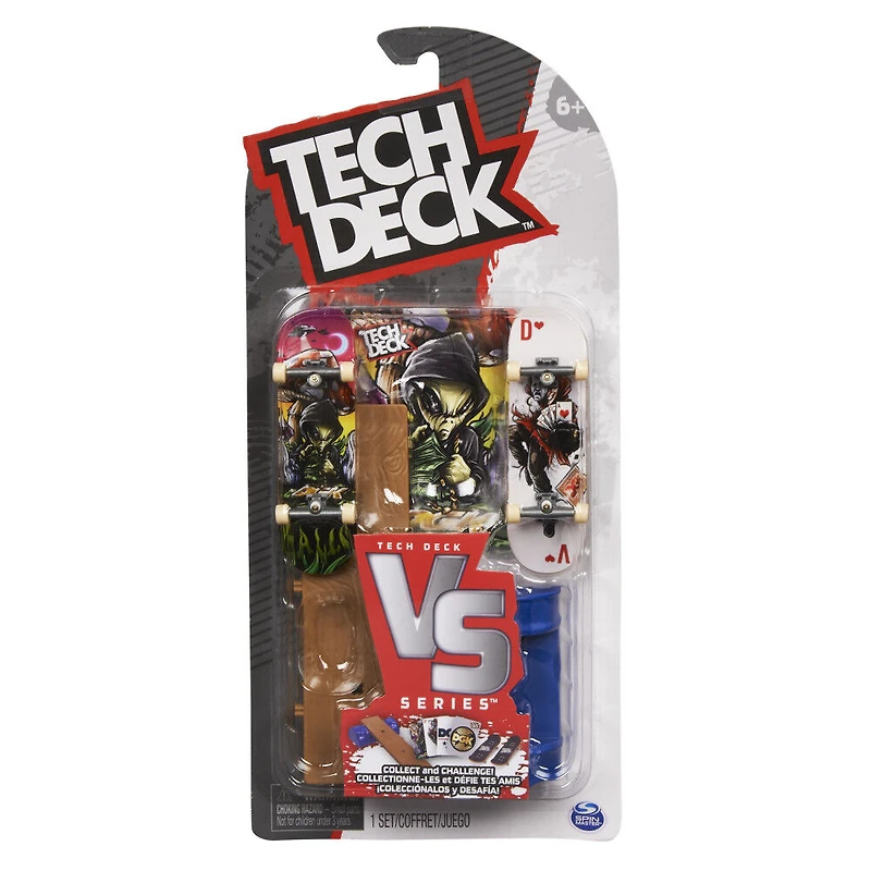 Tech Deck, DGK Versus Series, Coffret de 2 fingerboards à collectionner et obstacle