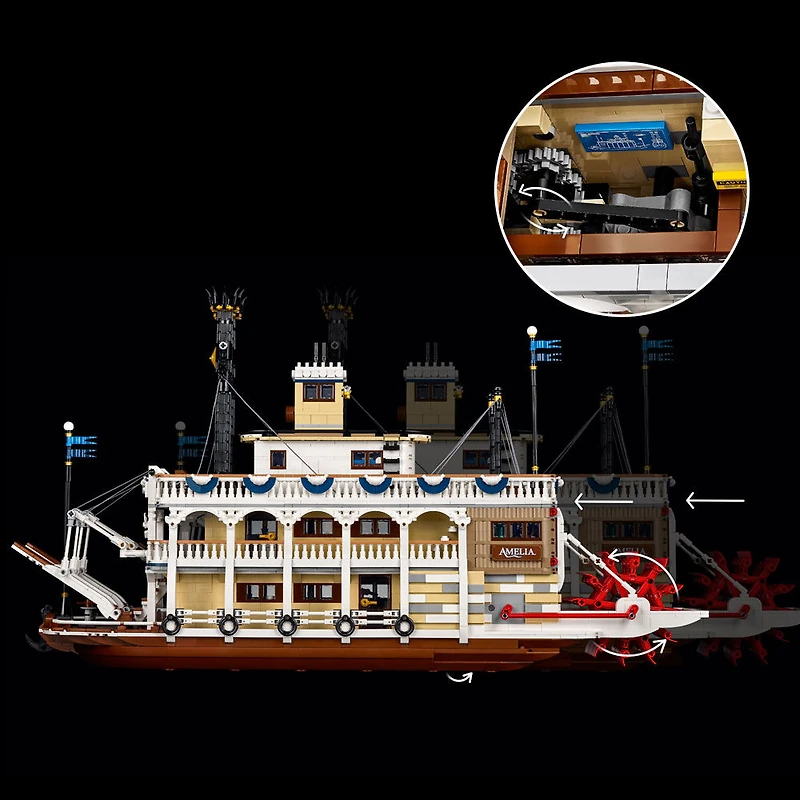 LEGO Ideas River Steamboat 3D Puzzle for Adults - Room  Decor for Men and Women, Ages 18+ - 21356