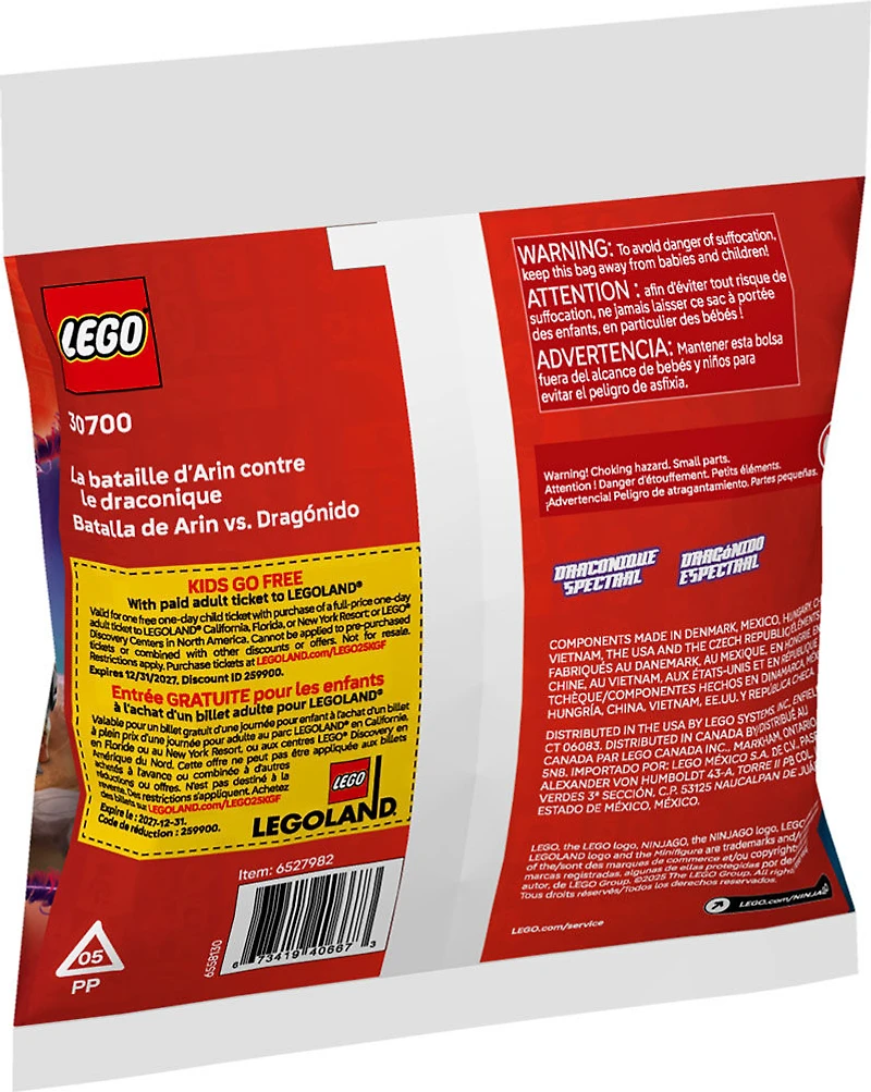 LEGO Ninjago La bataille d'Arin contre le draconique 30700