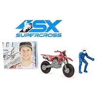 Supercross, Authentic Ken Roczen 1:24 Scale Die-Cast Motorcycle with Rider Figure, for Kids and Collectors