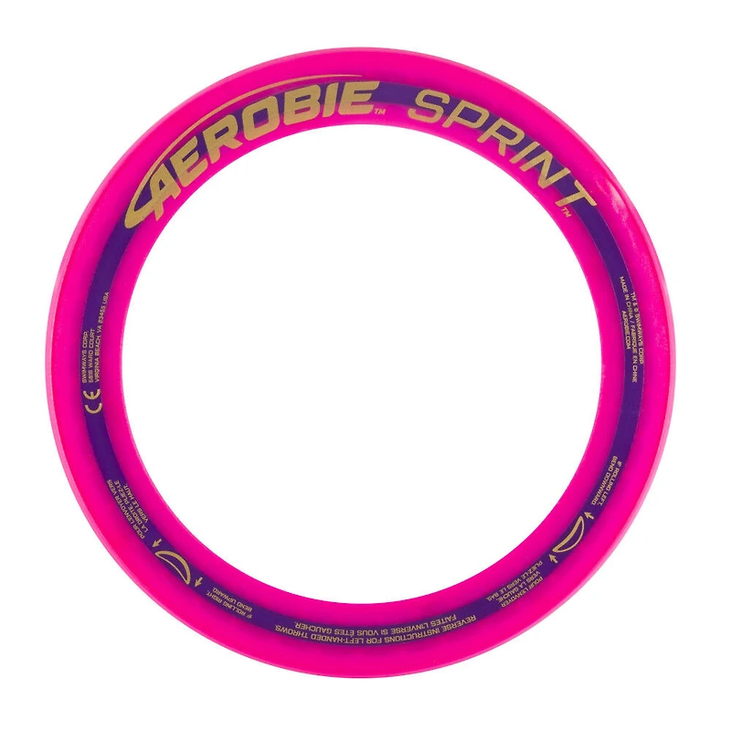 Disque volant d'extérieur Aerobie Sprint Ring - 10 pouces - Magenta