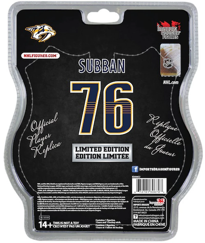 P.K. Subban Nashville Predators 6" NHL Figures