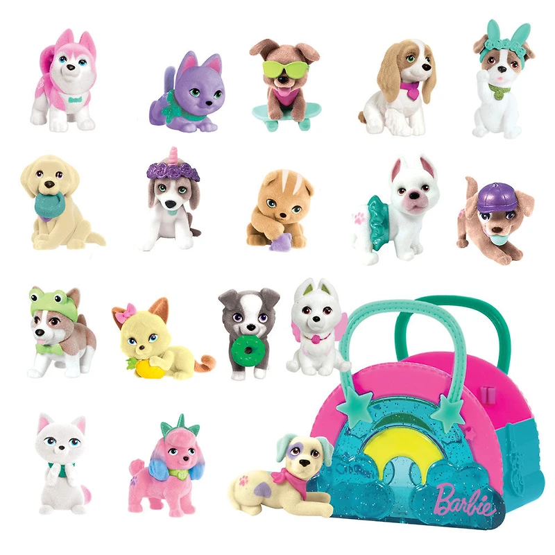 Mini Animaux dans Porteur d'Animaux de Barbie à Collectionner, Série 7, 2 Figurines Cachées -Notre exclusivité