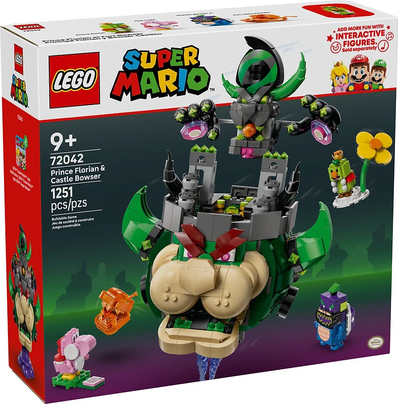 LEGO Super Mario Prince Florian et Fort Bowser, Jouet pour Jeux de Rôle, Cadeau pour Joueurs 72042
