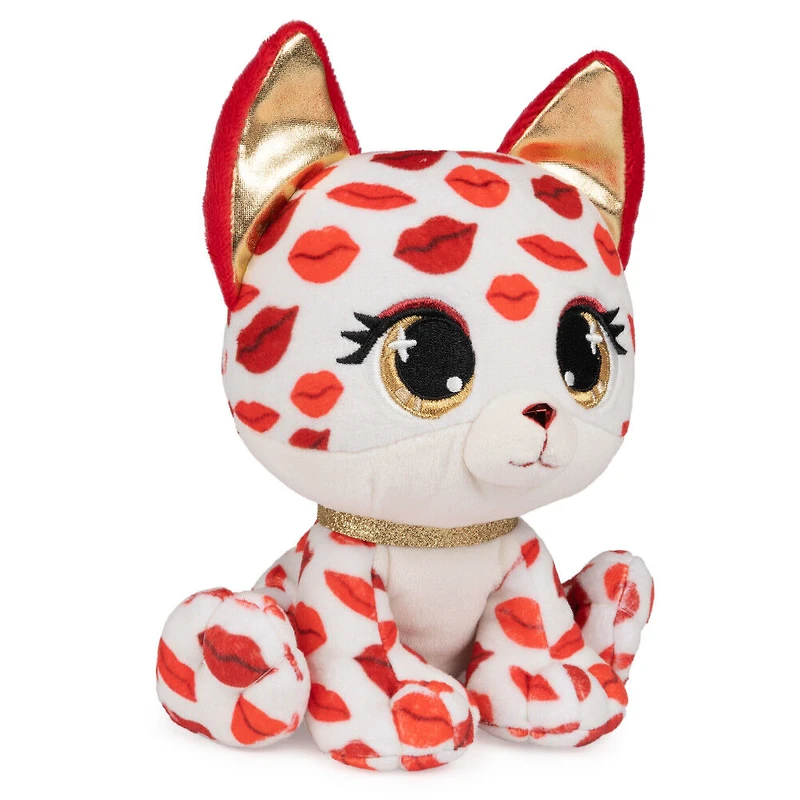 P.Lushes Pets Gem Stars Collection, peluche renard Scarlett Smooches, blanc/rouge, 15,2 cm
