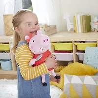Peppa Pig Peppa chante, peluche chantante avec robe rouge pailletée et boucle, chante 3 chansons