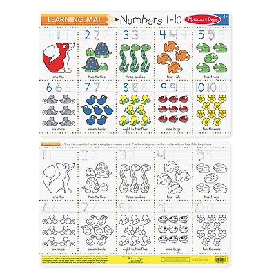 Numbers 1-10 Write-A-Mat - English Edition