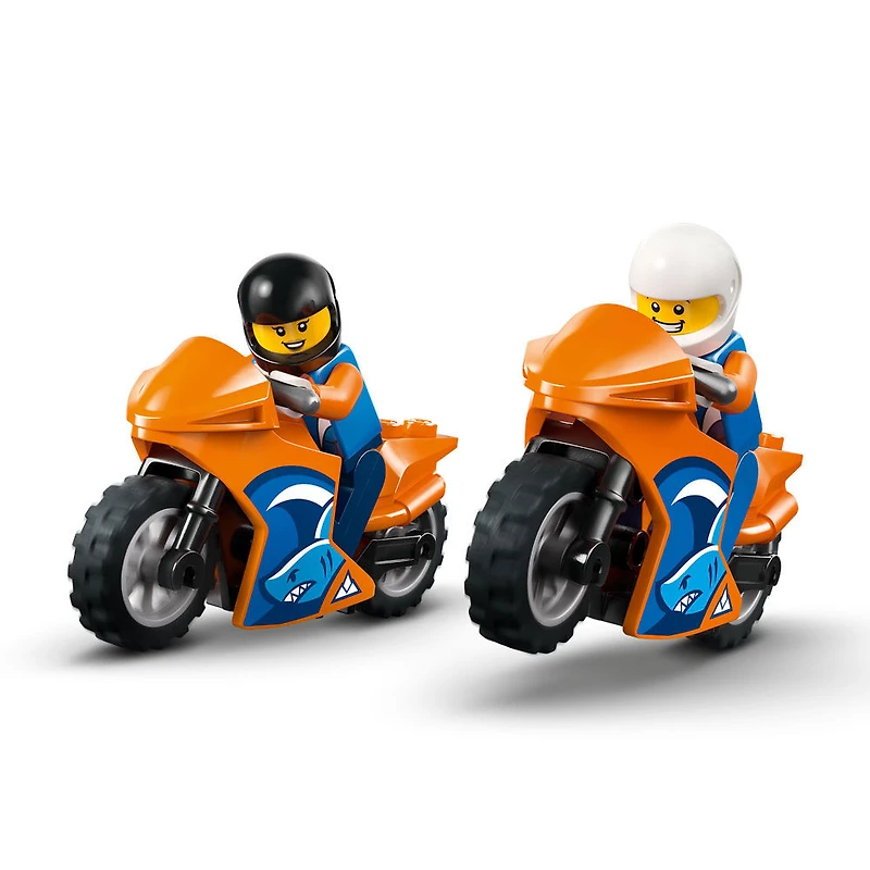 LEGO City Le transport de motos - Ensemble de construction de véhicules jouets - Camion plateau - 2 Figurines - 60491