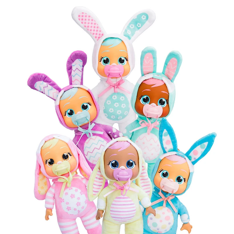 Cry Babies Tiny Cuddles Easter Lily - 9" Baby Doll | Pastel Easter Themed Bunny Pajamas