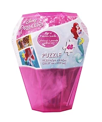 Disney Princess - Puzzle surprise de 48 pièces avec boîte en plastique en forme pierre précieuse