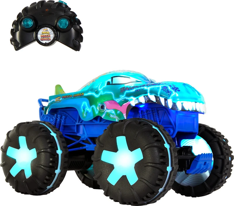 HOT WHEELS Monster Trucks 1:15 Scale HW MEGA-WREX ALIVE RC Vehicle