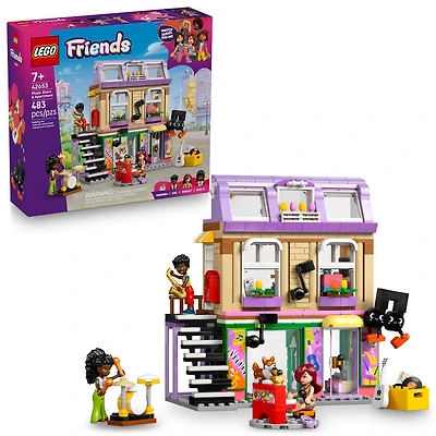 LEGO Friends Le Magasin de Musique et l'Appartement, Ensemble de Construction, Jouet de Jeu de Simulation pour un Plaisir Créatif 42653