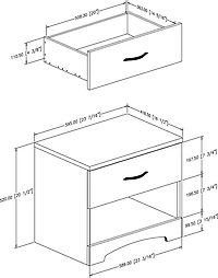 Step One Table de chevet 1 tiroir Blanc solide